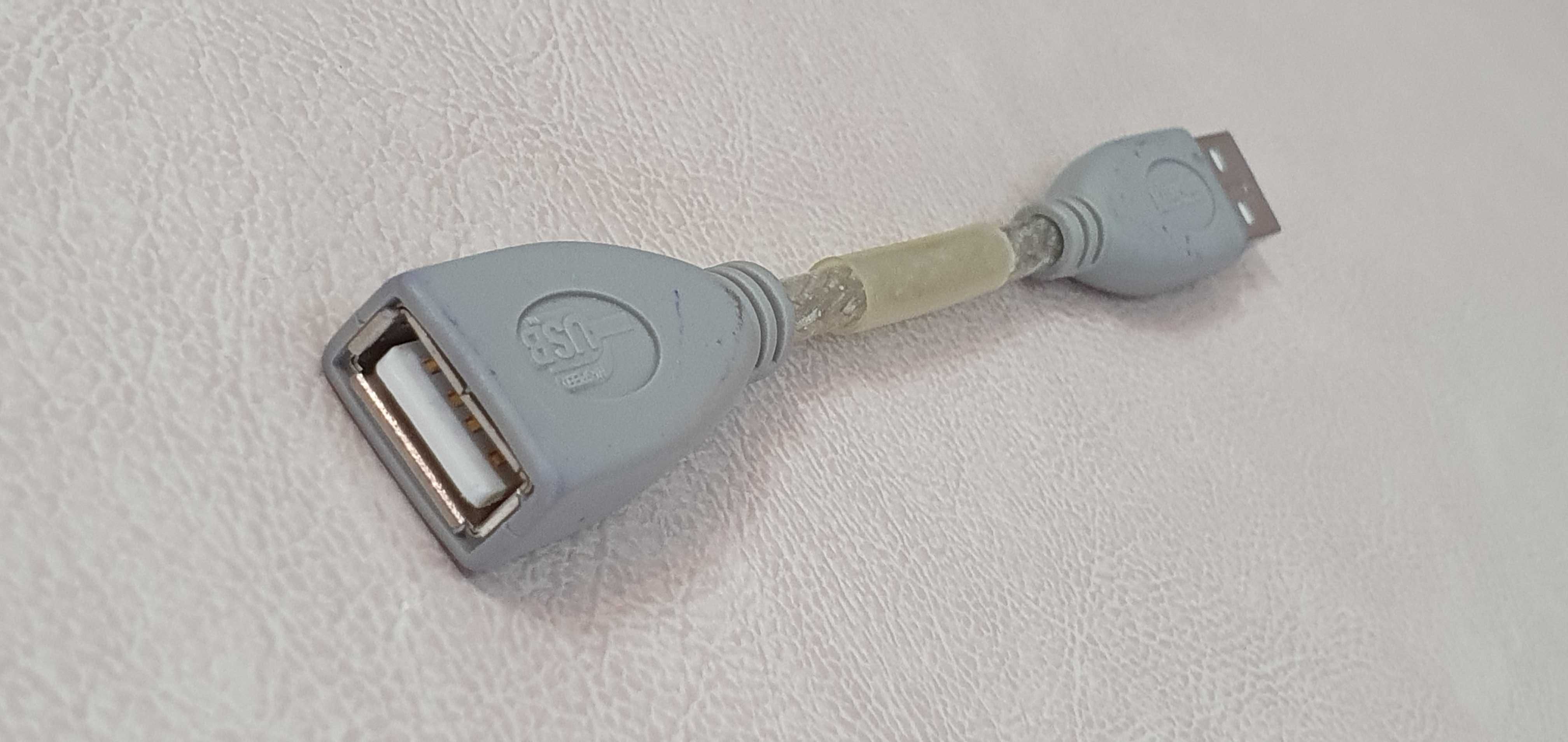 Cablu USB - Kingston - USB tată la USB mamă, culoare gri