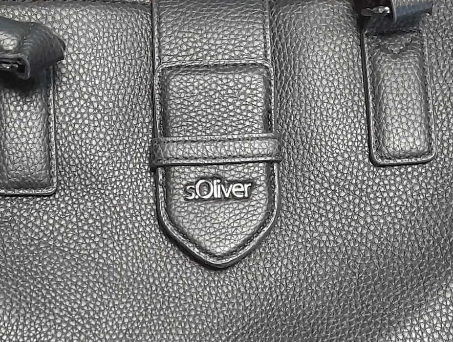 Дамска чанта s.Oliver – черна, еко кожа, отлично състояние