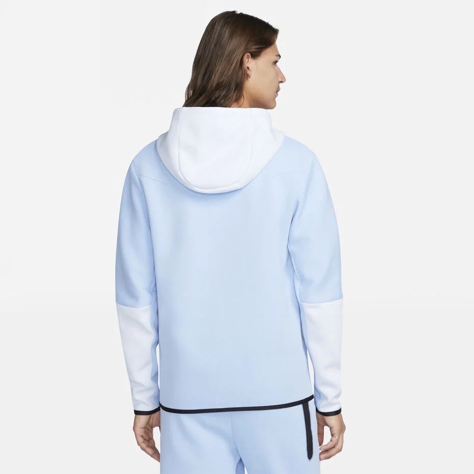 Мъжко горнище Nike Tech Fleece Baby Blue/White/Lemon Twist - размер М