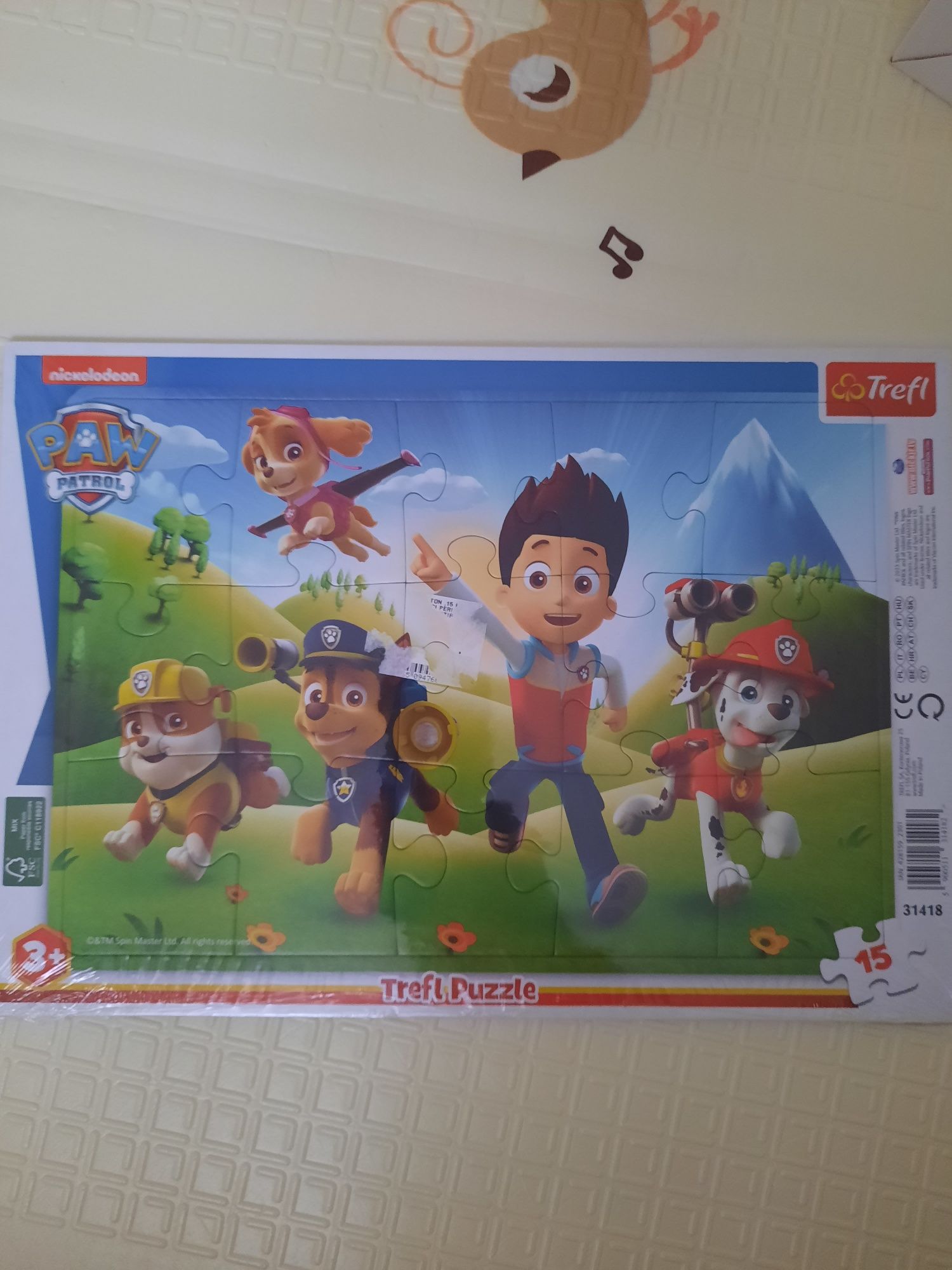 Puzzle Paw Patrol 15 piese