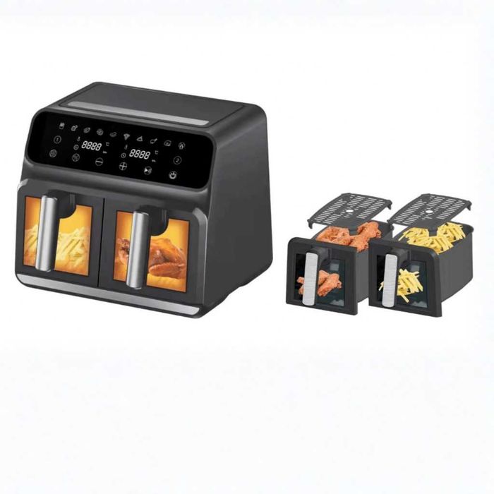 Двоен фритюрник Air Fryer, работещ  без олио