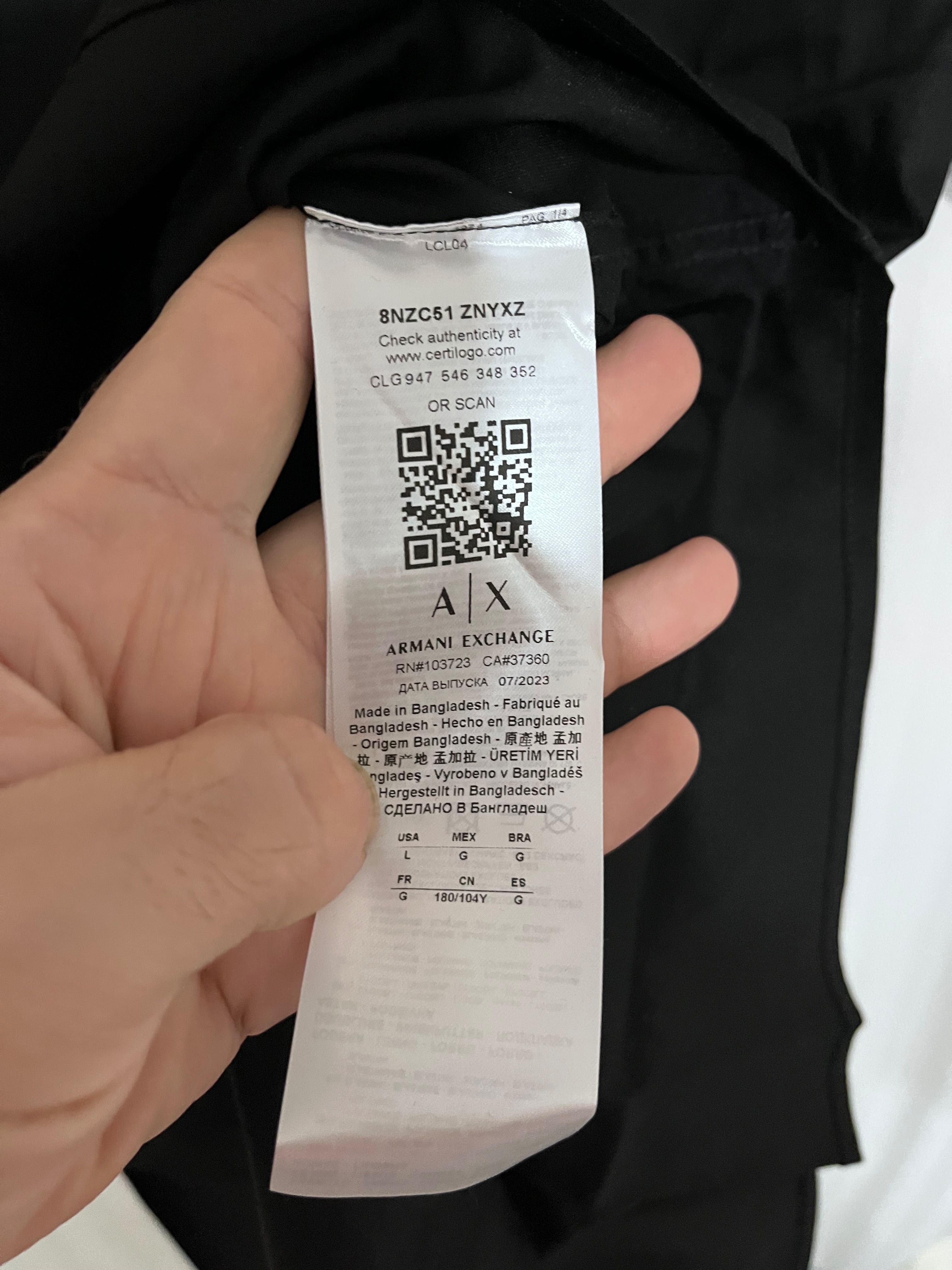 Нова Мъжка Риза с Къс ръкав Armani Exchange