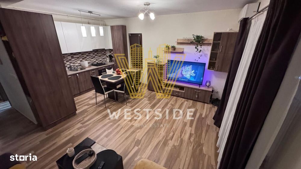 Apartament de vanzare, cu 2 camere, mobilat si utilat, in zona Giroc