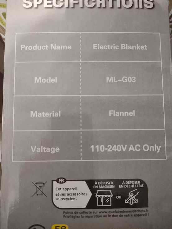 Patura Electrica, 100W, 6 Nivele de Incalzire, 160x130 cm