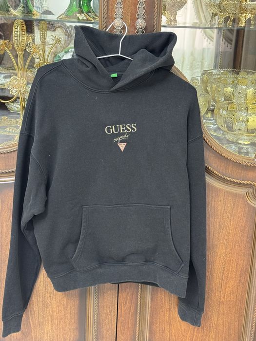 Худи GUESS Original — новое, унисекс, чёрное, размер M СКИДКА 50%