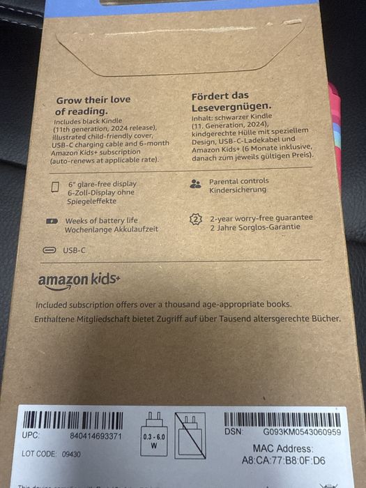Amazon kindle kids gen 11 + husa originala roz noua