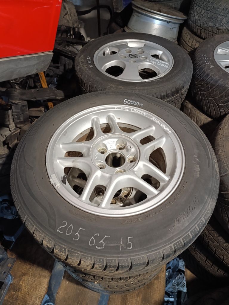 Диски л.п R15 с резиной 5*110 на Опель