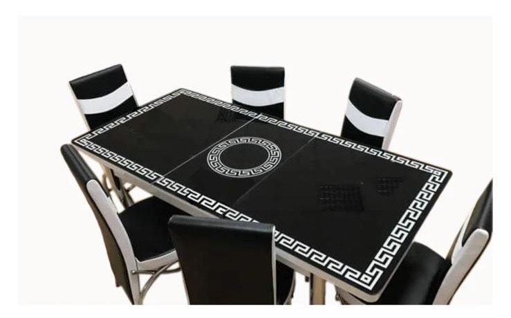 Set masa extensibilia cu 6 scaune 170x80cm