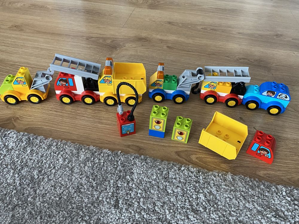 Set lego duplo masini, 6 platforme pentru masini+accesorii