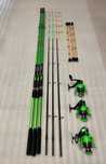 SET 3 Lansete Feeder Dunare FL AQUA FORCE 200g 3.00m + 3 Mulinete QC50