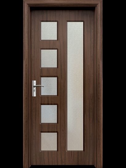 Интериорна HDF врата модел 048, цвят Орех