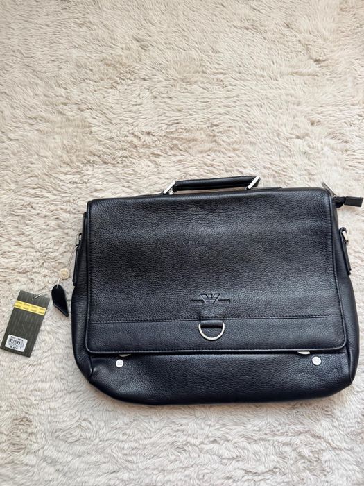 Geanta laptop piele Armani