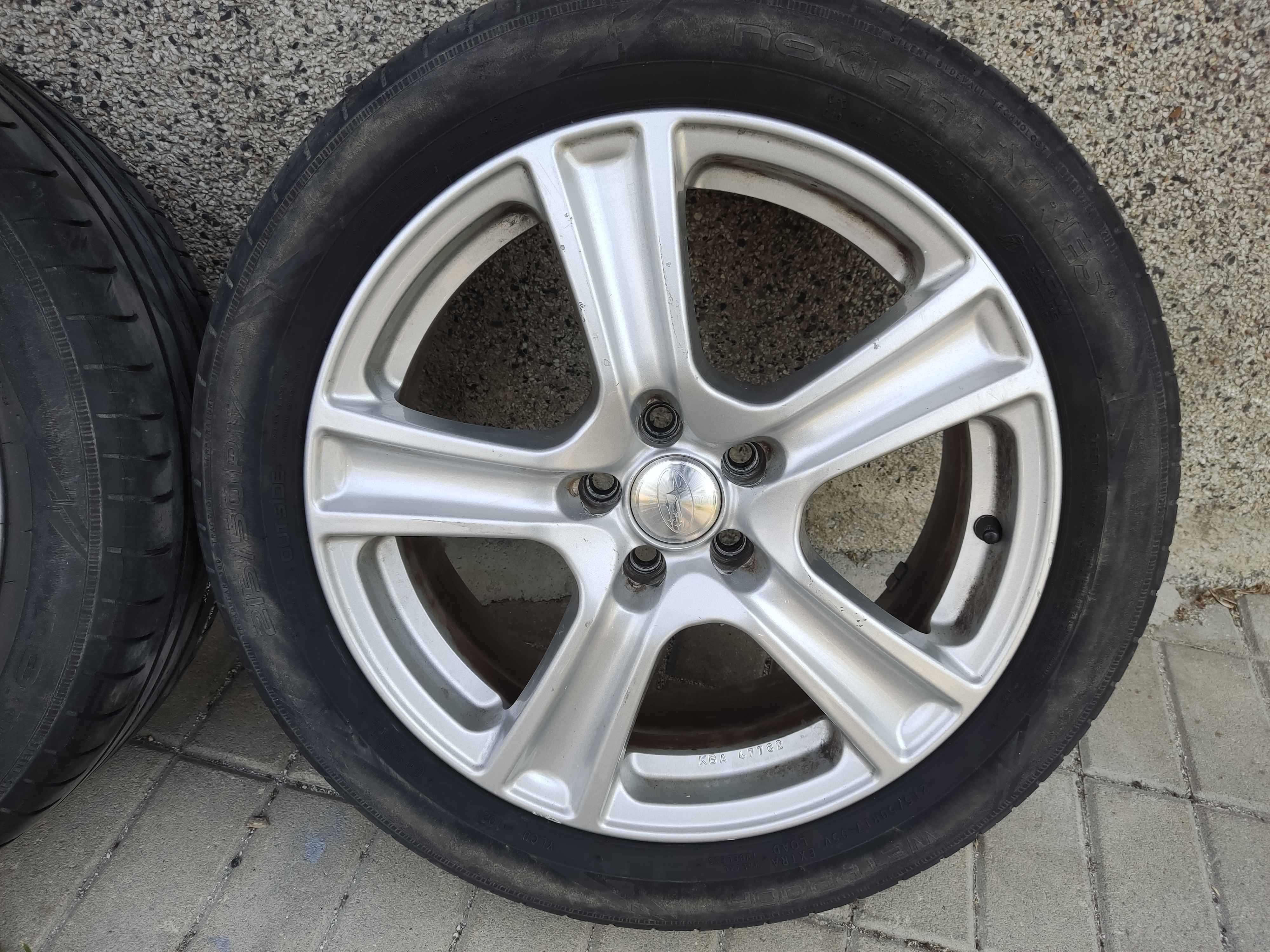 Brock 17 цола оригинални от Subaru с гуми Nokian