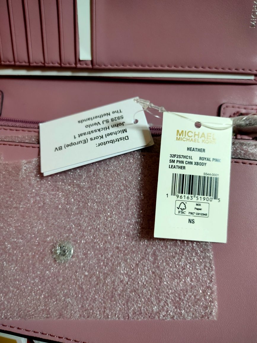 MICHAEL KORS heather leather wallet bag