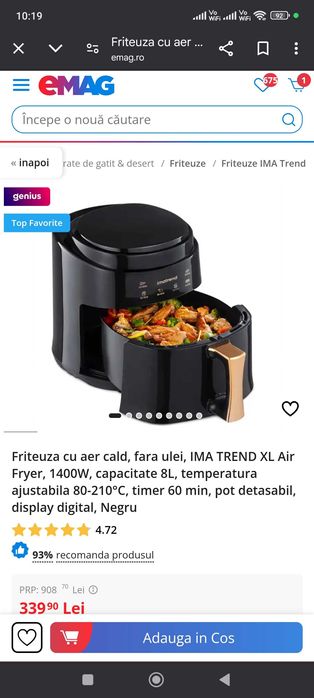 Friteuza cu aer cald IMA TREN Xl