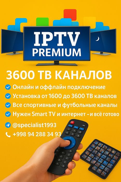 Smart TV ga 3500/1600 ta kanal ulaymiz, sifati kafolatlangan. HD/4K