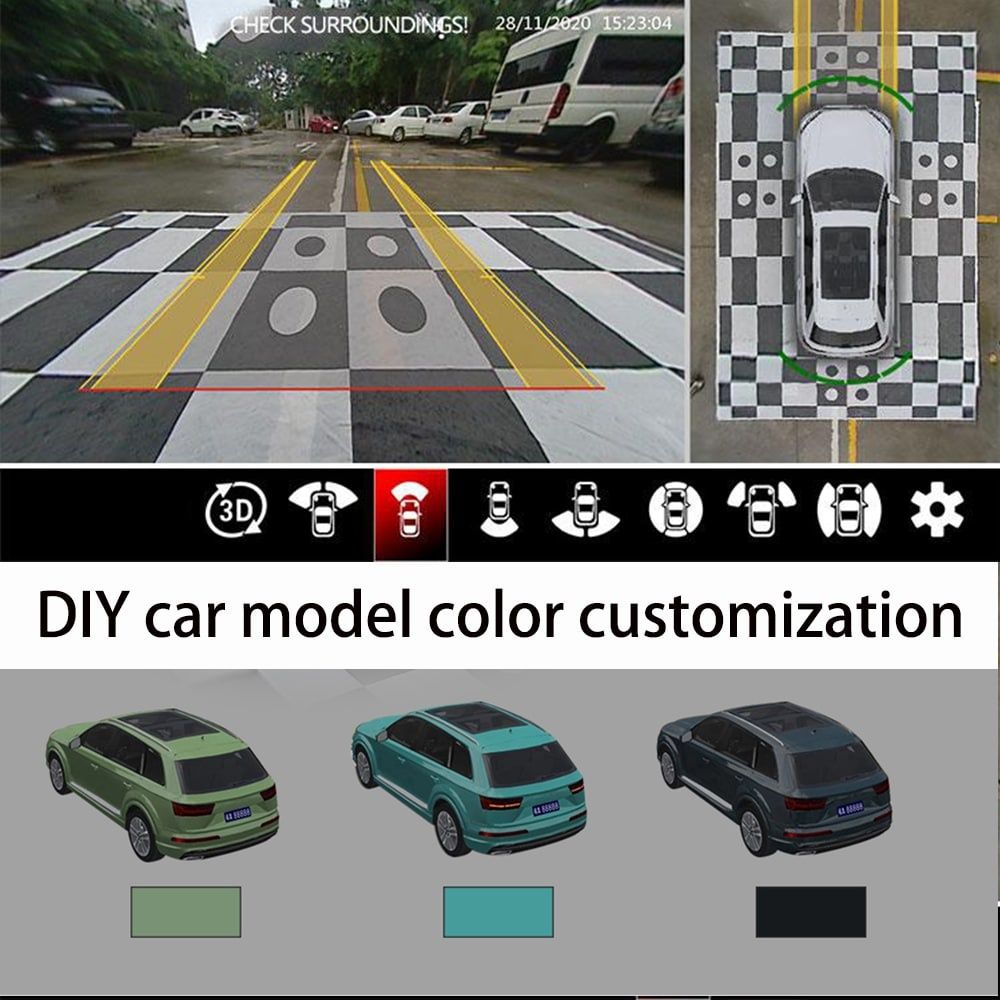 Универсальный камера 360 ° 1080p 3D для авто