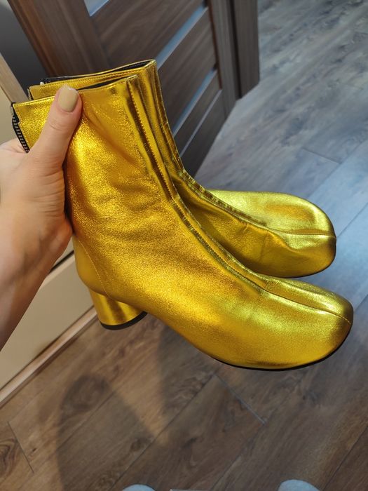 Botine metalice aurii- brand Proenza Schouler