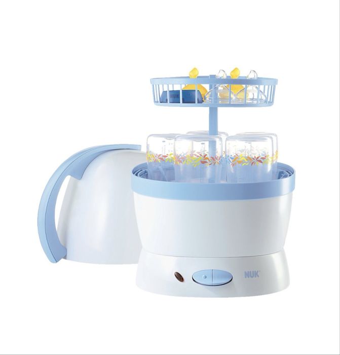 NUK Стерилизатор за 5 шишета + уред за задушаване на зеленчуци 2в1