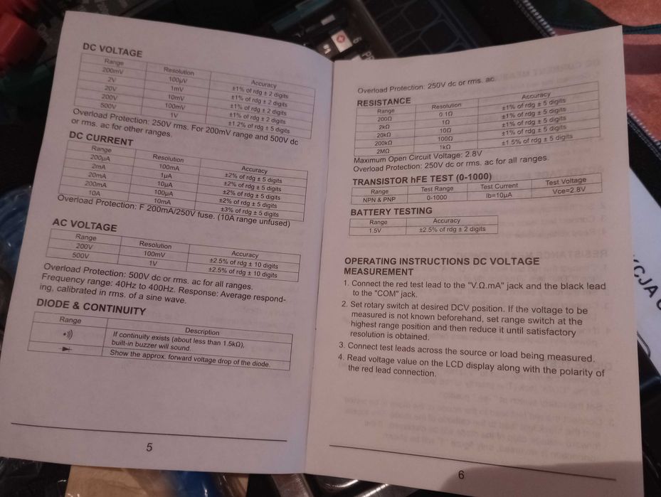 multimetru analogic ProsKit,nou,trusa masura si control