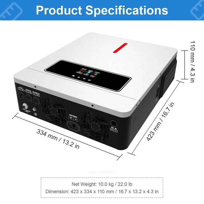 Hibrid solar invertor Daxtromn 4.2-PRO, 4200W, 4.2kw, 24V, WiFi, BMS