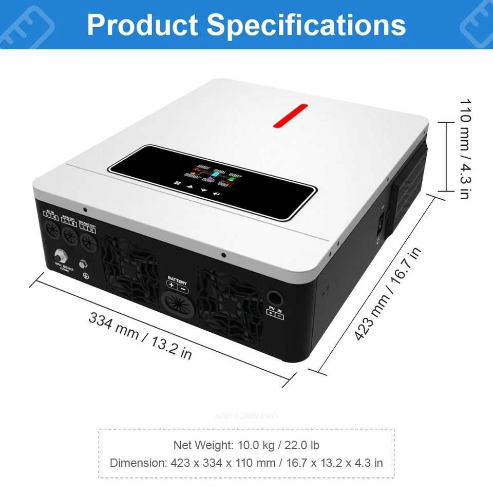 Hibrid solar invertor Daxtromn 4.2-PRO, 4200W, 4.2kw, 24V mppt, WiFi