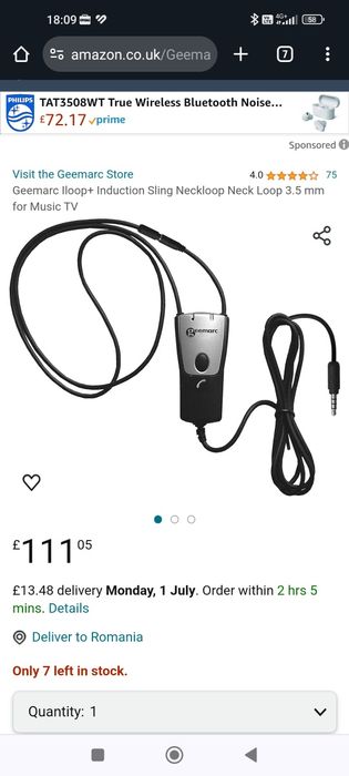 Geemarc iLoop+ Aparat Auditiv Amplificare Muzica