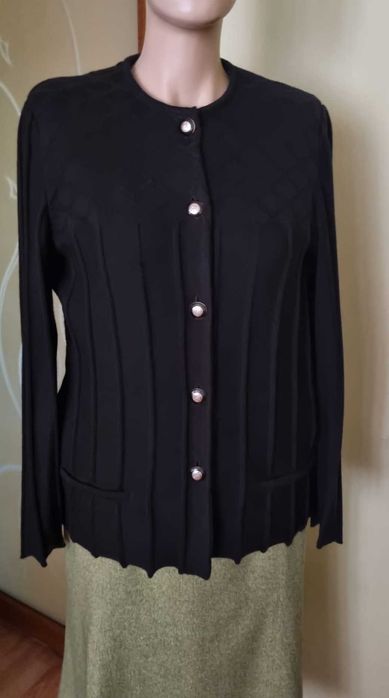 Cardigan ARA, marimea 40 romanesc, negru intens, lana 100%