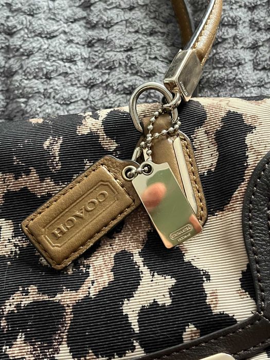 Geantă Piele Coach Madison Khaki Ocelot Animal Print