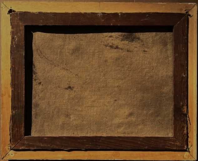 Școală maghiară ”Alee în parc” Superb! TABL00U u/pz, datat 1925, 75x60