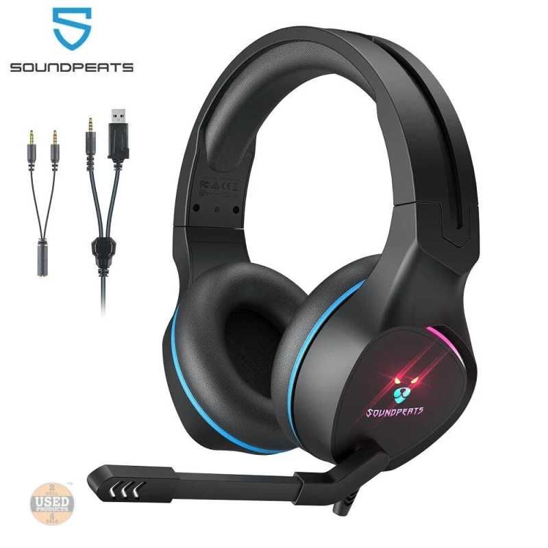 Casti cu fir SoundPEATS G1 Headset RGB, Xbox PS4 PS5 | UsedProducts.ro