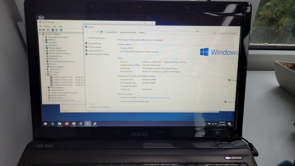 Laptop Asus X52F Intel i3 380M 2.53 GHz 4 GB 320 GB  - dezmembrez