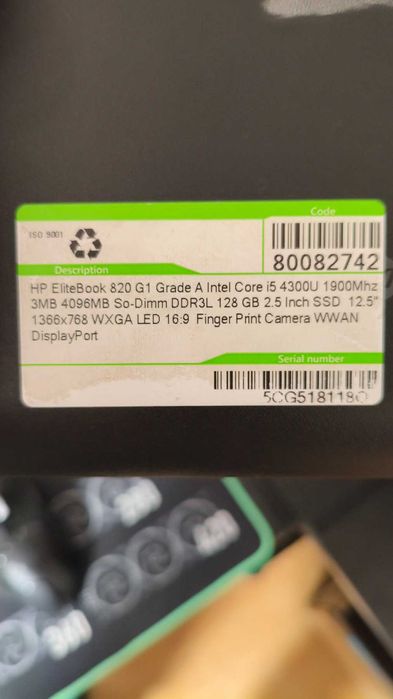 Лаптоп за части HP EliteBook 820G1