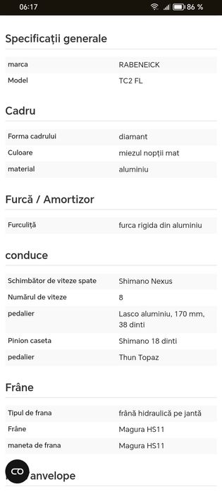 Bicicletă Rabeneick TC2