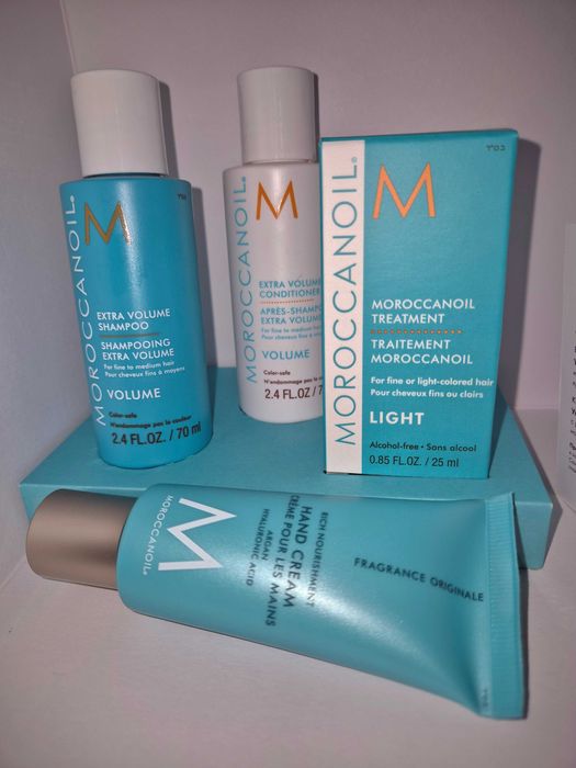 Moroccanoil– Extra Volume серия travel set + крем за ръце