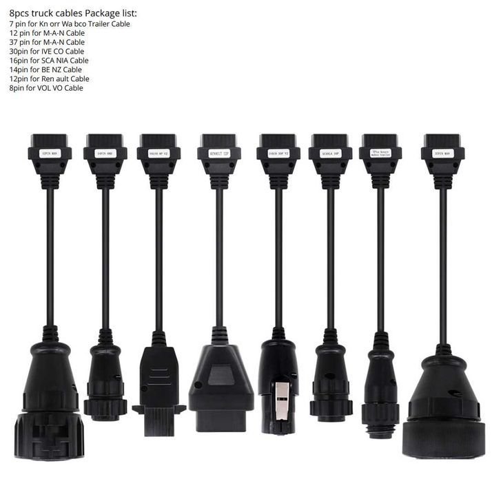 Set Complet 16 Cabluri Delphi Adaptoare pt. Cars & Trucks Autocom