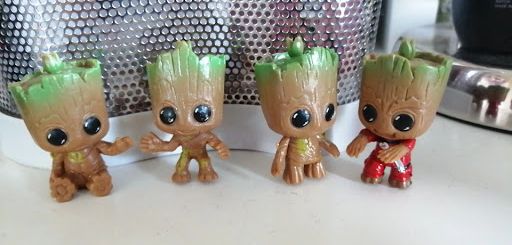 Set 4 figurine Gardienii Galaxiei Marvel Baby Groots