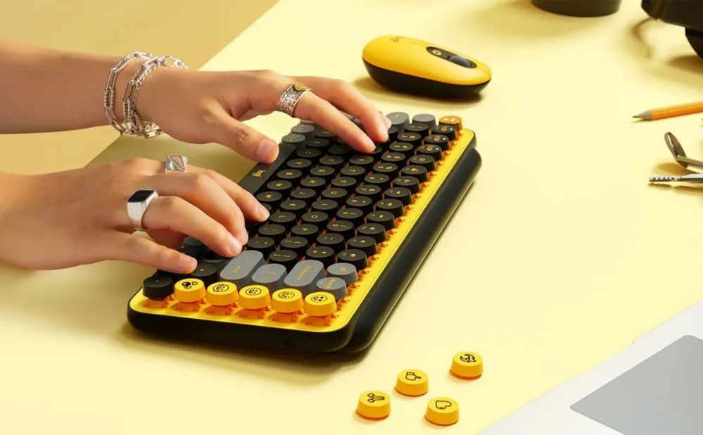 Клавиатура Logitech POP Keys желтый