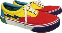 Ежедневни обувки с връзки, комбинация червено/жълто 41