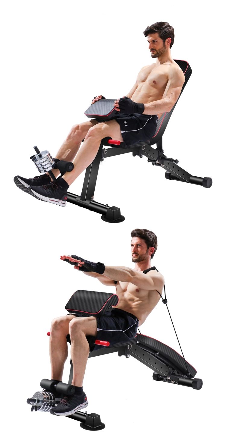 Set banca , Zoco Body Fit®, impreuna cu set gantere de 30 kg, Negru