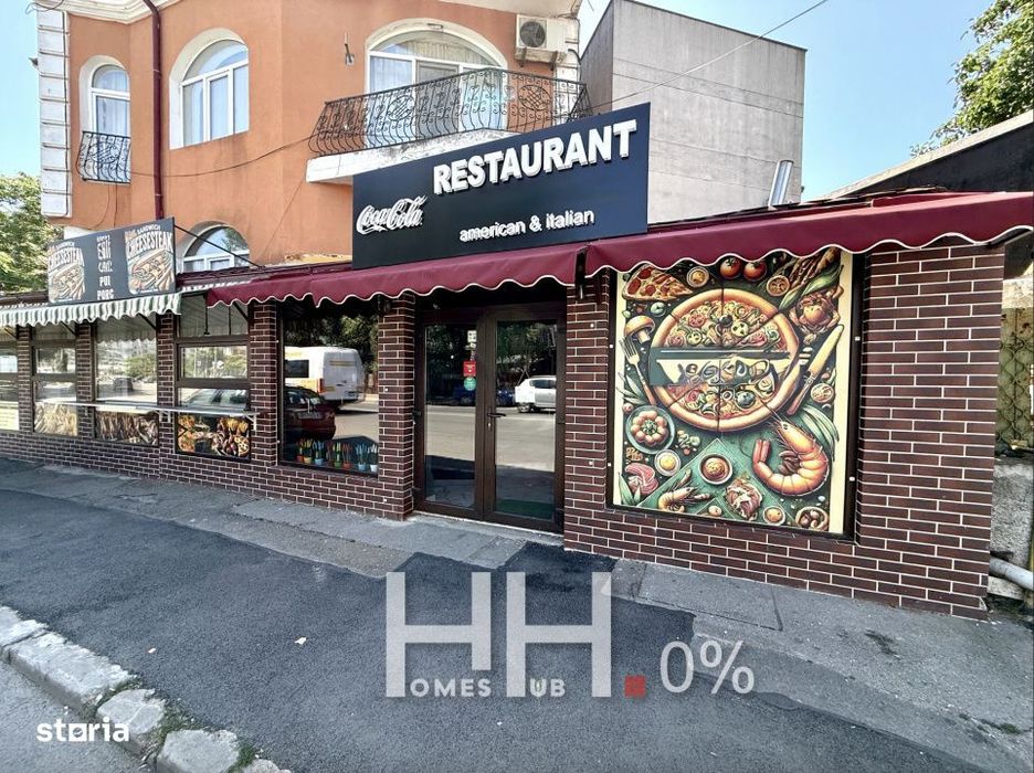 Restaurant cu vad pietonal | Servire stradala + zona mese | Baicului