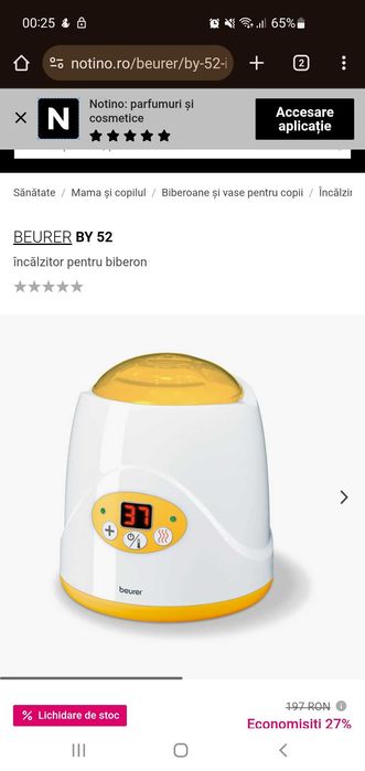 Incalzitor biberoane beurer, biberoane avent