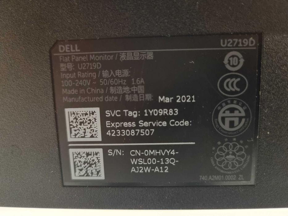 Monitor Dell UltraSharp 27 inch