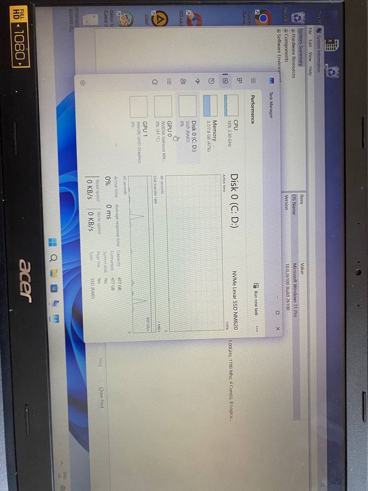 Acer notbuk 8/512