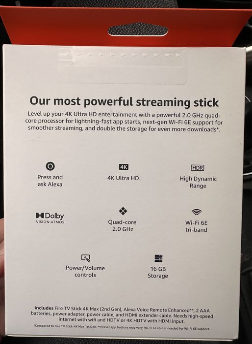 Amazon Fire Stick TV 4K MAX Wifi 6e - ultima versiunea