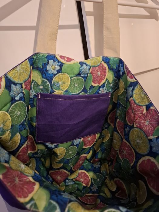 Tote bag din tesatura tip doc gros – handmade