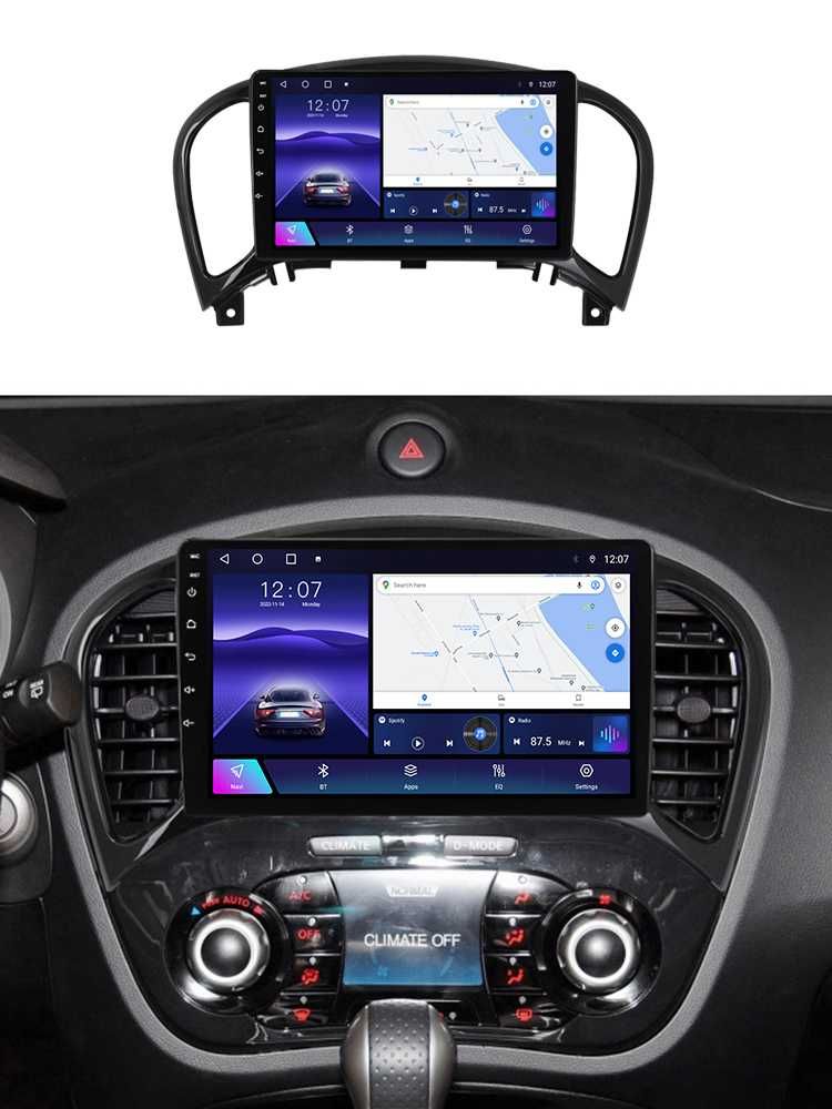 Navigatie Android 12 NISSAN JUKE 2010 -2019 1/8 Gb Waze CarPlay CAMERA