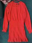 rochie rosie din voal