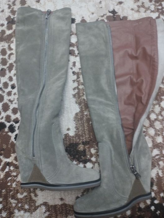 Сапоги замш Италия