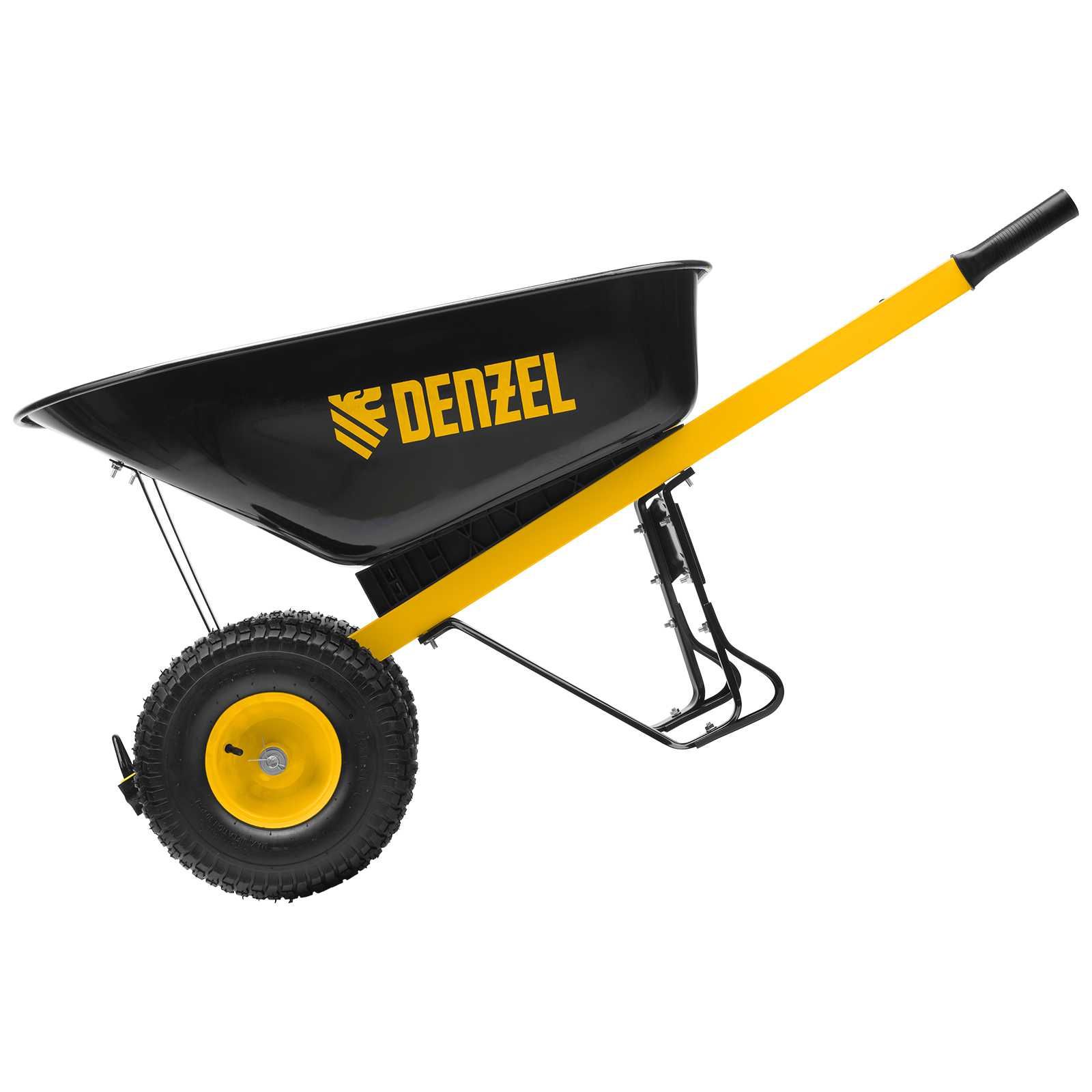 Тачка строительная,усиленная, объем 140 л, 250 кг, двухколесная.Denzel